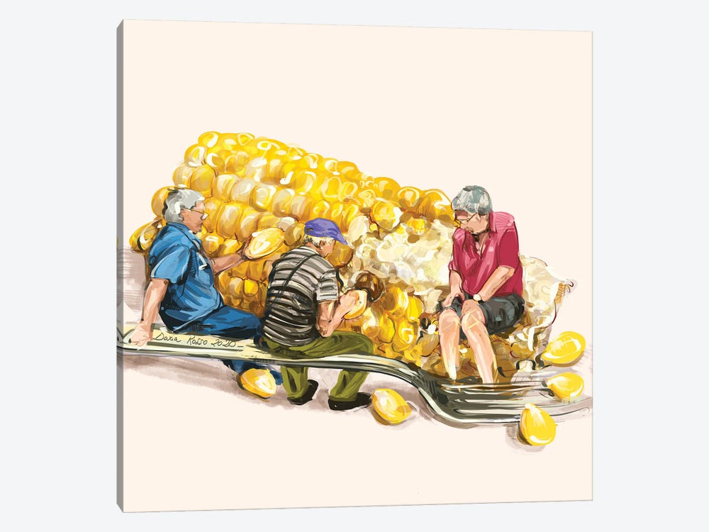 Corn-centration by Daria Rosso 1-piece Canvas Print