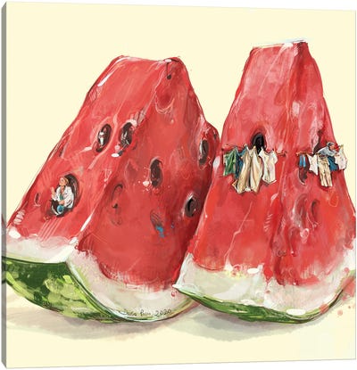 Summer Vibes - Italy Edition Canvas Art Print - Melon Art
