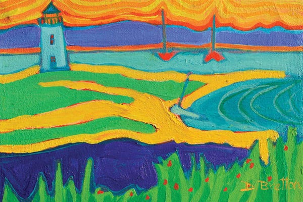 Debra Bretton Robinson: Edgartown Light by Debra Bretton Robinson