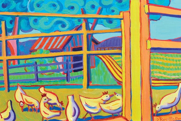 Debra Bretton Robinson: Hollis Chickens II by Debra Bretton Robinson