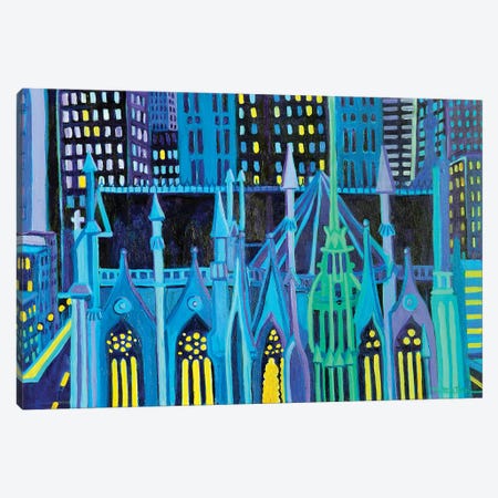 Manhattan Lights Canvas Print #DRB10} by Debra Bretton Robinson Canvas Art