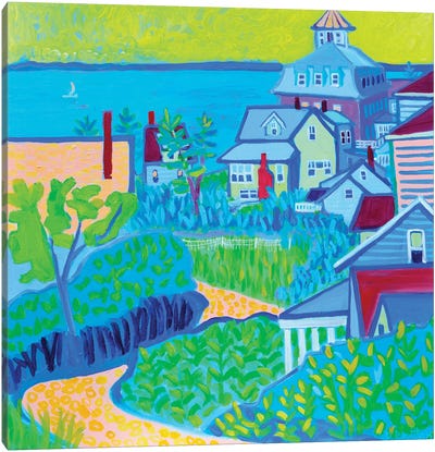 Path To Monhegan Village Canvas Art Print - Debra Bretton Robinson