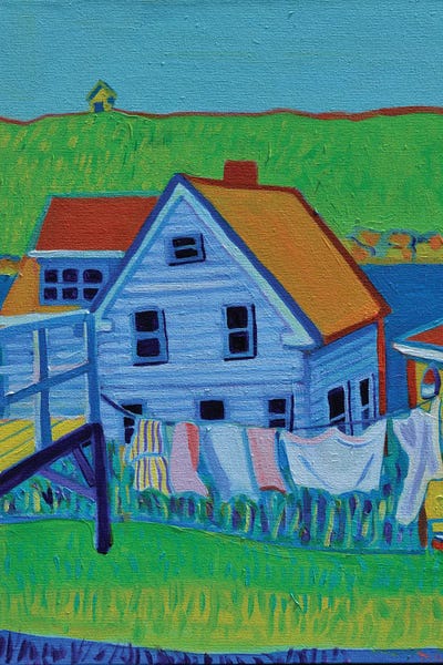 Laundry Line, Monhegan Island, Maine by Debra Bretton Robinson canvas print