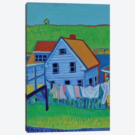 Laundry Line, Monhegan Island, Maine Canvas Print #DRB119} by Debra Bretton Robinson Canvas Wall Art