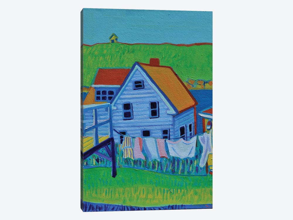 Laundry Line, Monhegan Island, Maine by Debra Bretton Robinson 1-piece Canvas Art Print