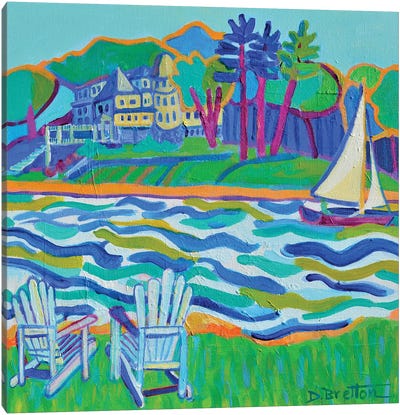 Sailing In The Harbor Canvas Art Print - Debra Bretton Robinson