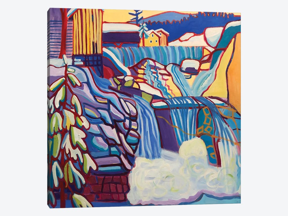 Winter Waterfall by Debra Bretton Robinson 1-piece Canvas Wall Art