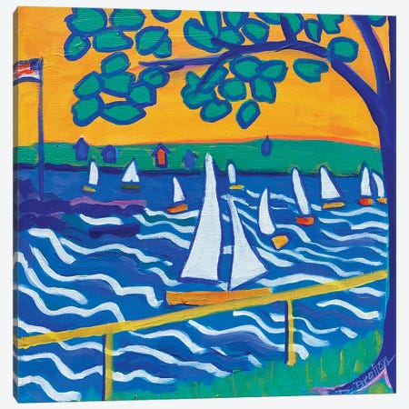 Sailing Race Canvas Print #DRB133} by Debra Bretton Robinson Canvas Wall Art