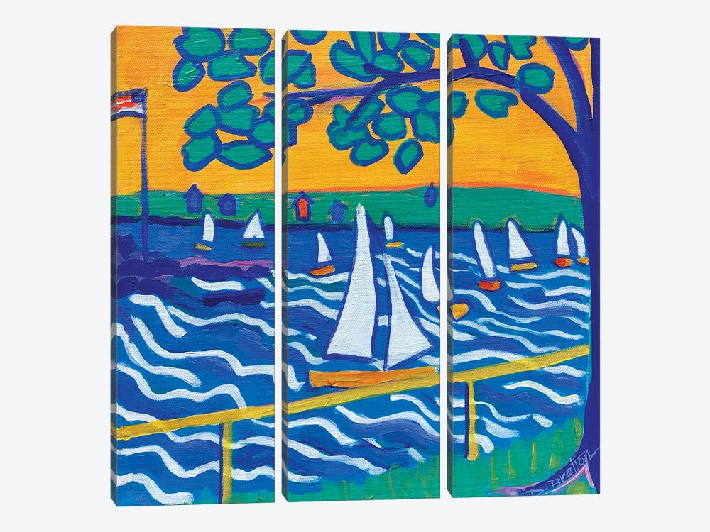 Sailing Race by Debra Bretton Robinson 3-piece Canvas Print