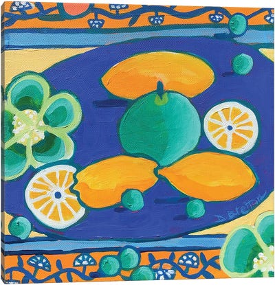 The Blue Plate Canvas Art Print - Debra Bretton Robinson