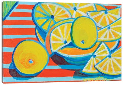 Lemon Zest Canvas Art Print - La Dolce Vita