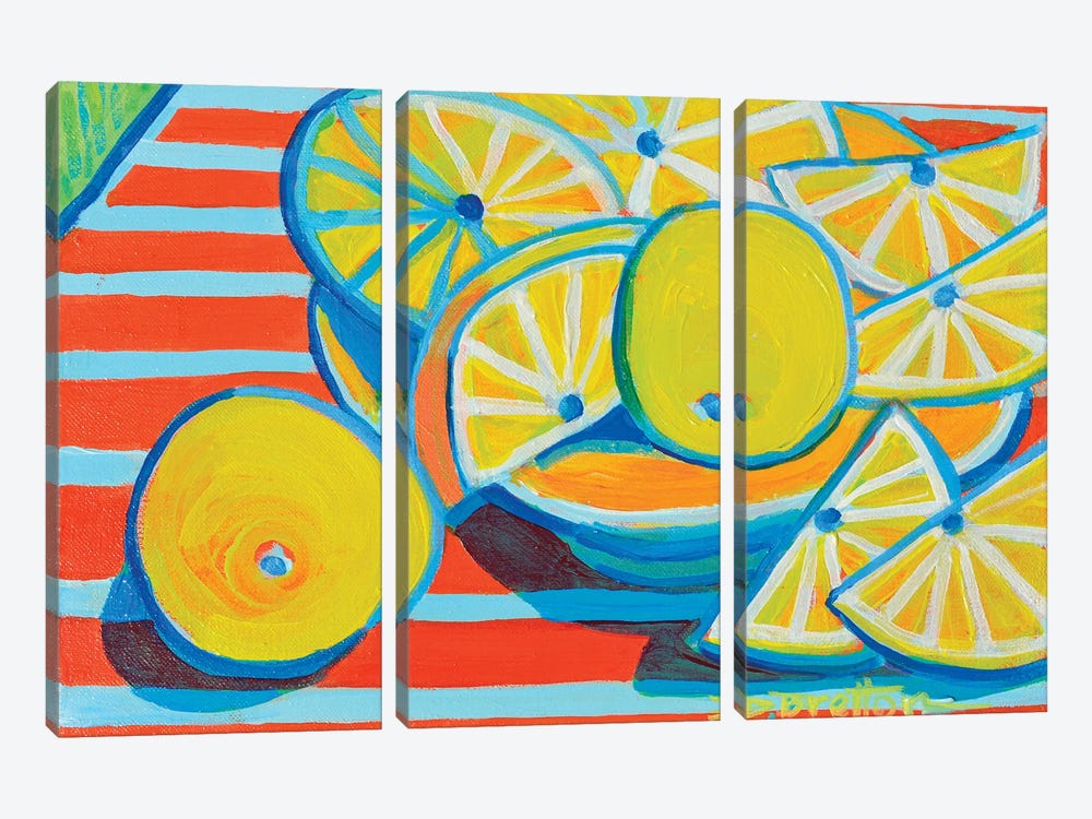 Lemon Zest by Debra Bretton Robinson 3-piece Canvas Art