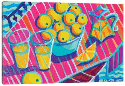 Lemonade In Corfu Canvas Art Print - Debra Bretton Robinson