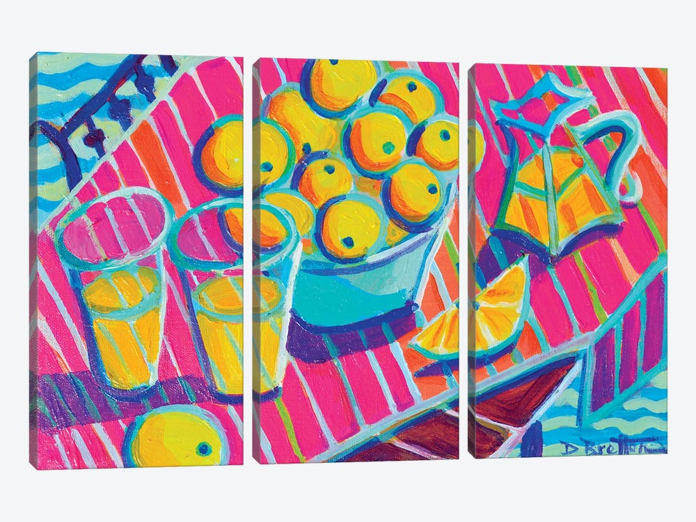 Lemonade In Corfu by Debra Bretton Robinson 3-piece Canvas Art Print