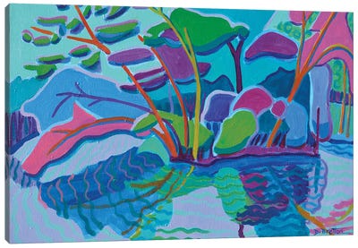 Forest Magenta Canvas Art Print - Debra Bretton Robinson