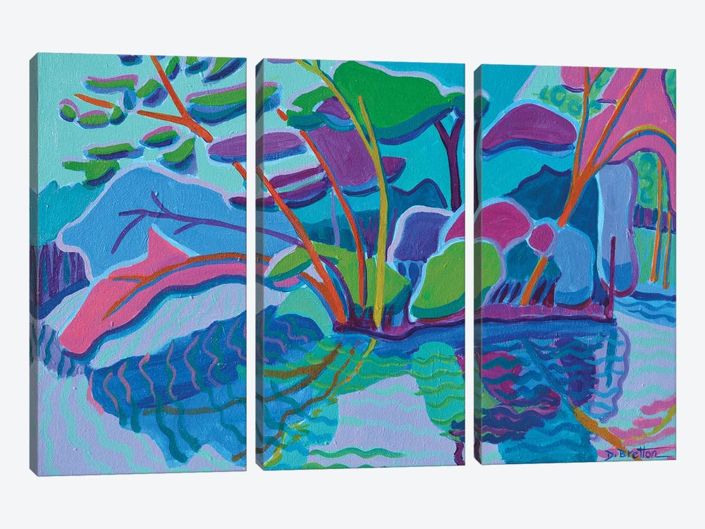 Forest Magenta by Debra Bretton Robinson 3-piece Art Print