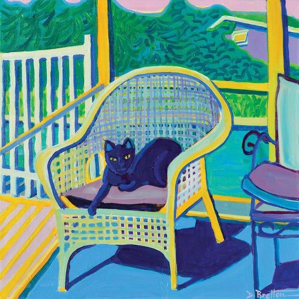Debra Bretton Robinson: King Louis In The Back Porch by Debra Bretton Robinson