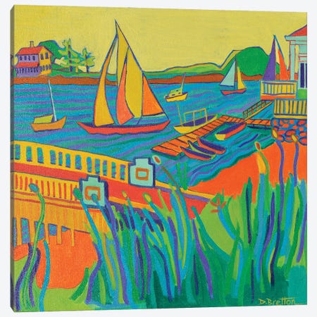 Sailing At Tuck's Point Canvas Print #DRB25} by Debra Bretton Robinson Canvas Wall Art