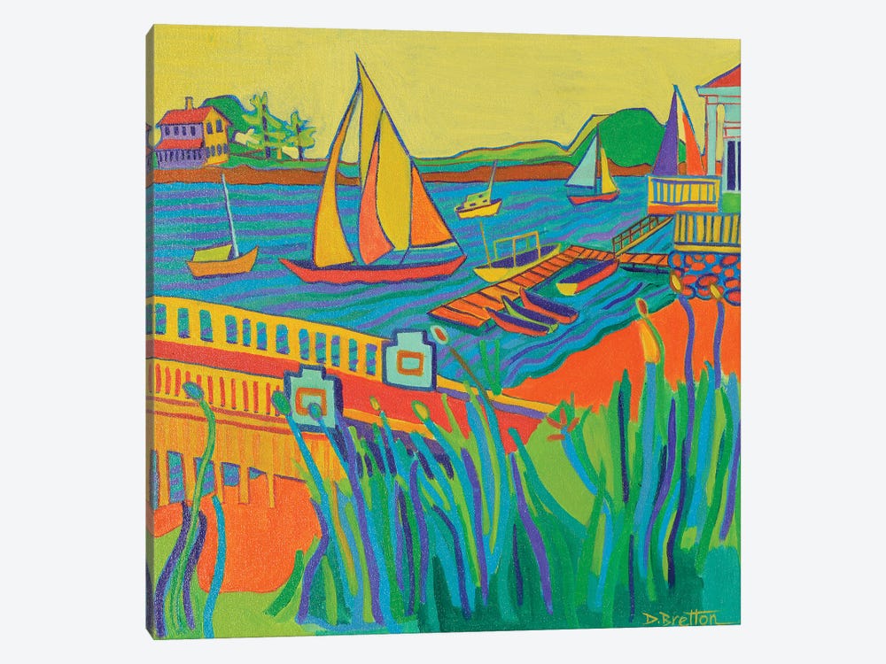 Sailing At Tuck's Point by Debra Bretton Robinson 1-piece Canvas Print