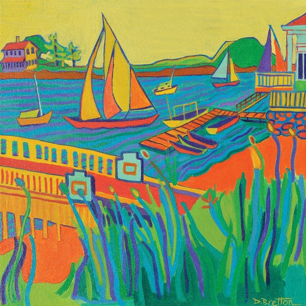 Debra Bretton Robinson: Sailing At Tuck's Point by Debra Bretton Robinson