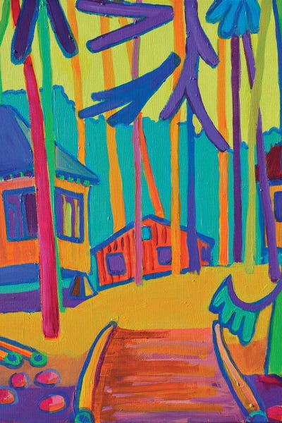 Vibrant Scenes in 2D: Camp Massapoag by Debra Bretton Robinson