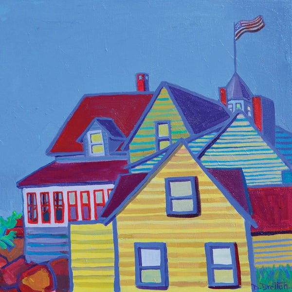 Artists Like Matisse: Monhegan Harbor Houses by Debra Bretton Robinson
