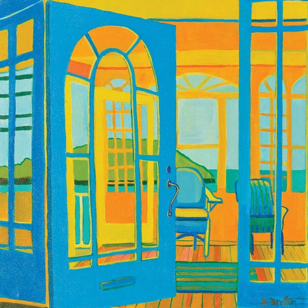Vibrant Scenes in 2D: Salt Island Sunporch by Debra Bretton Robinson
