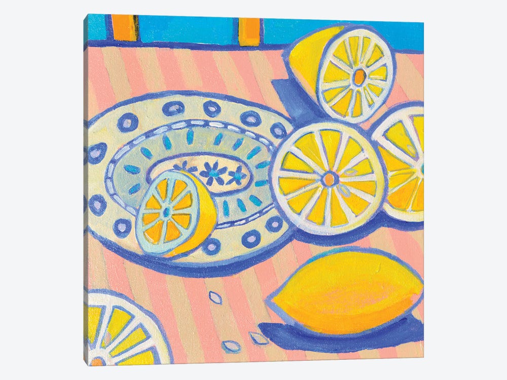 Lou Lou's Lemon by Debra Bretton Robinson 1-piece Canvas Art Print