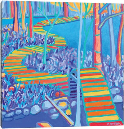 Town Forest Walkway Canvas Art Print - Debra Bretton Robinson
