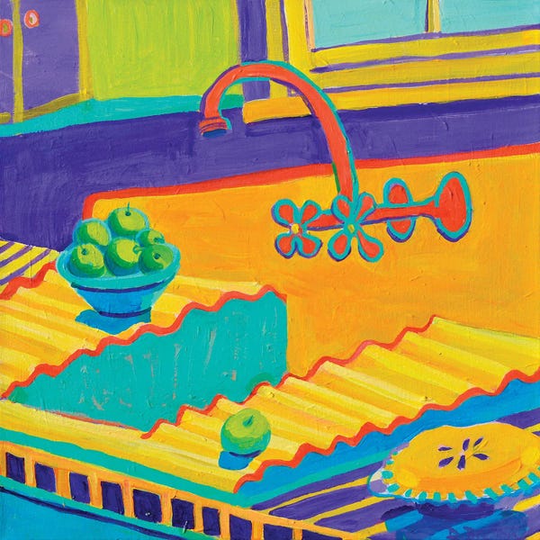 Vibrant Scenes in 2D: Vintage Kitchen by Debra Bretton Robinson