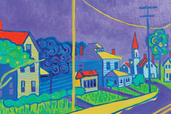 Debra Bretton Robinson: Evening On Elm Street by Debra Bretton Robinson
