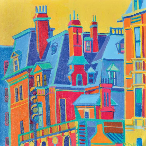 Vibrant Scenes in 2D: Hollis Hunnewell House by Debra Bretton Robinson