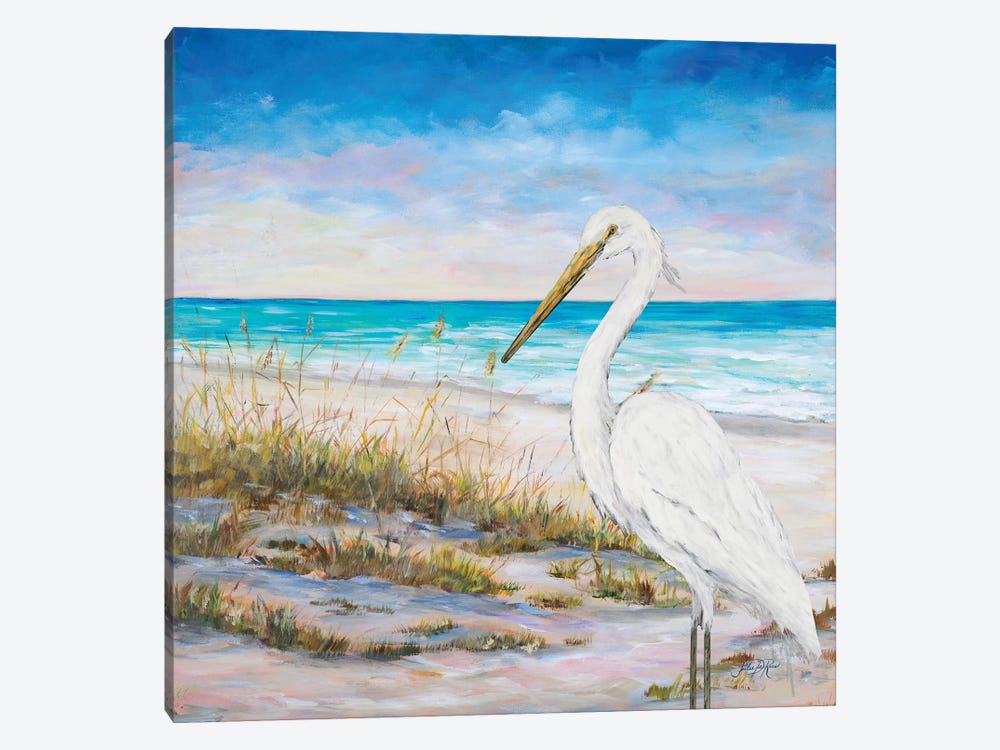 Egret On The Beach by Julie Derice 1-piece Art Print