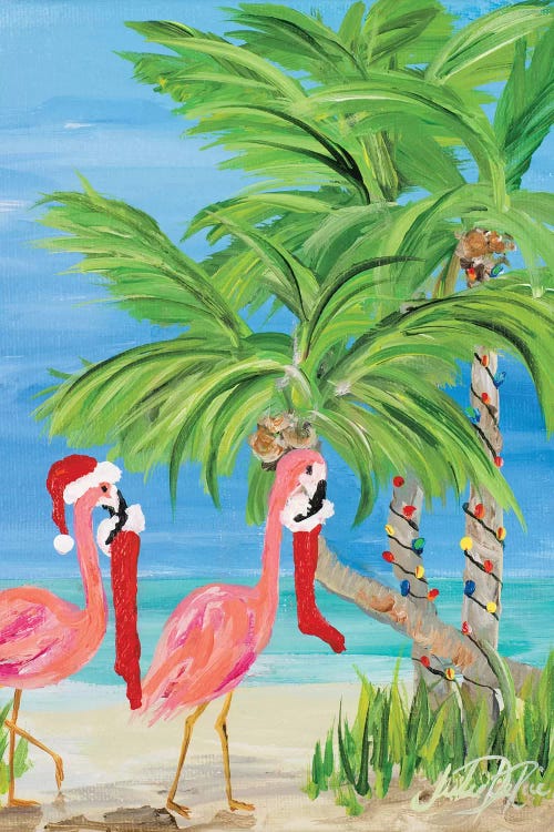 Flamingo Christmas I by Julie Derice canvas print
