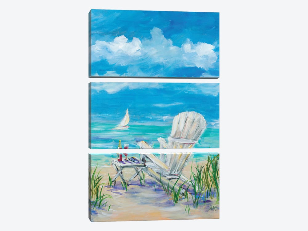 Beach Lounging by Julie Derice 3-piece Canvas Wall Art