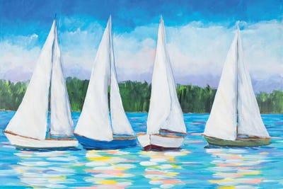 Great Sails I by Julie Derice multi panel art