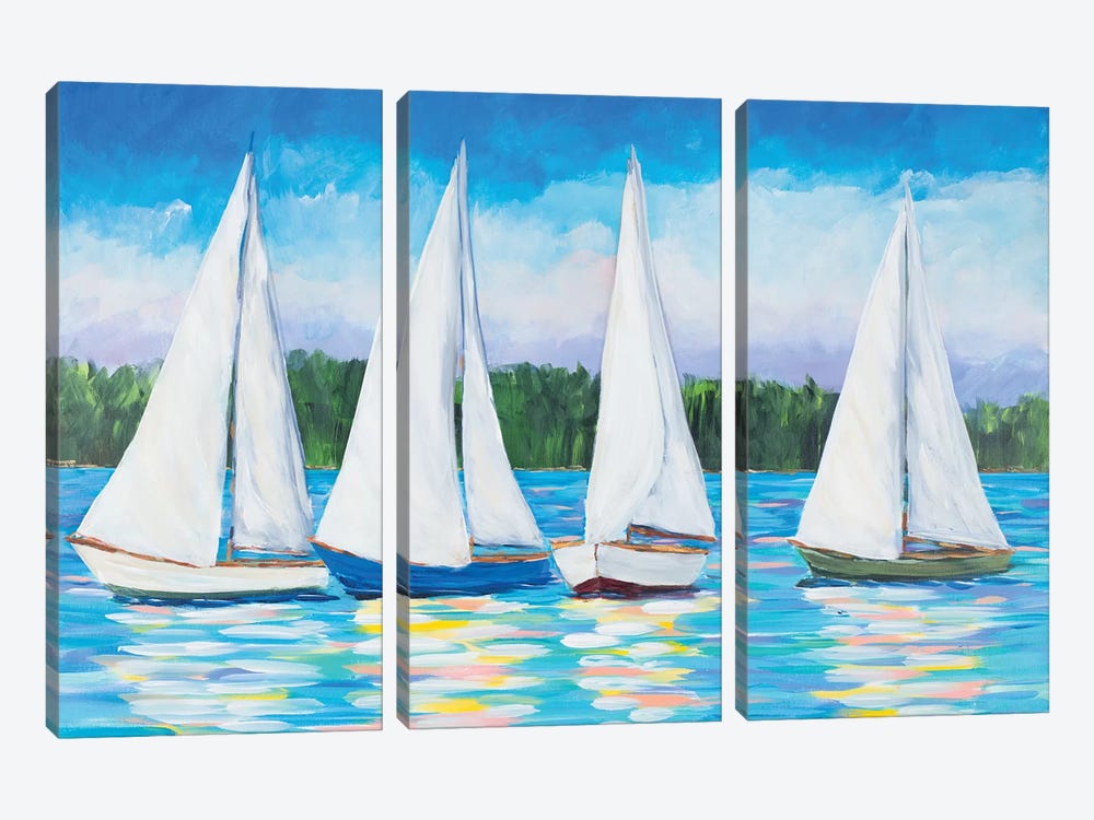 Great Sails I by Julie Derice 3-piece Canvas Art