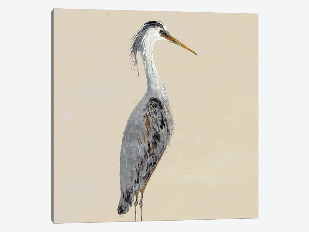 Heron On Tan I by Julie Derice 1-piece Canvas Artwork