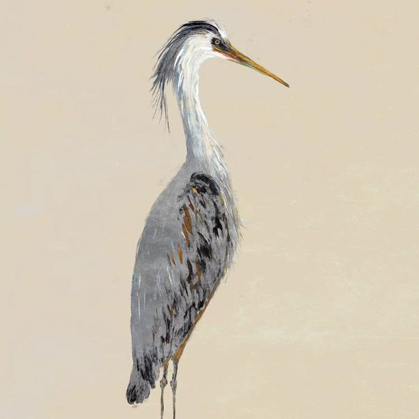 SunDance Group: Heron On Tan I by Julie Derice