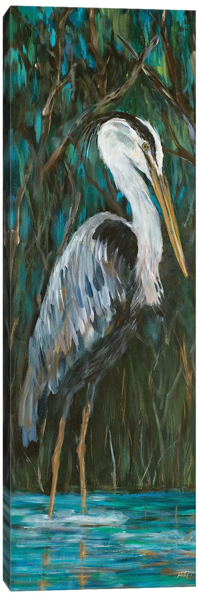 Majestic Heron Canvas Art Print - Heron Art