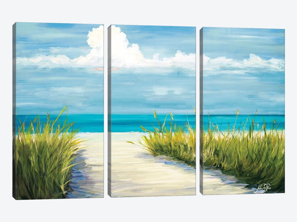 Beach Scene I by Julie Derice 3-piece Canvas Print