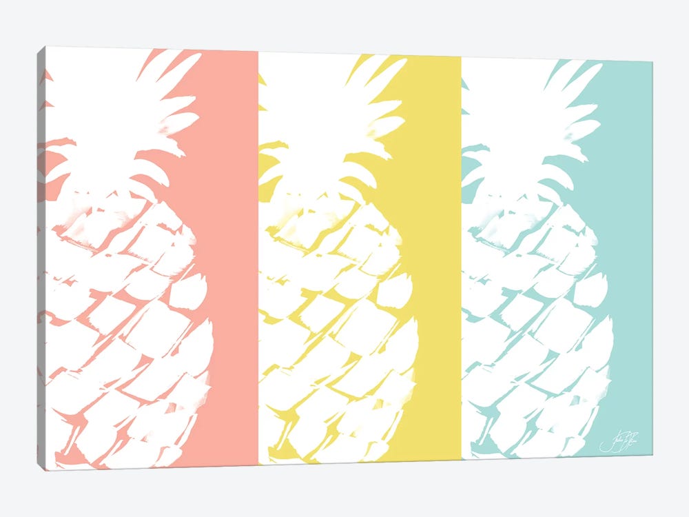 Modern Pineapple Trio by Julie Derice 1-piece Canvas Print