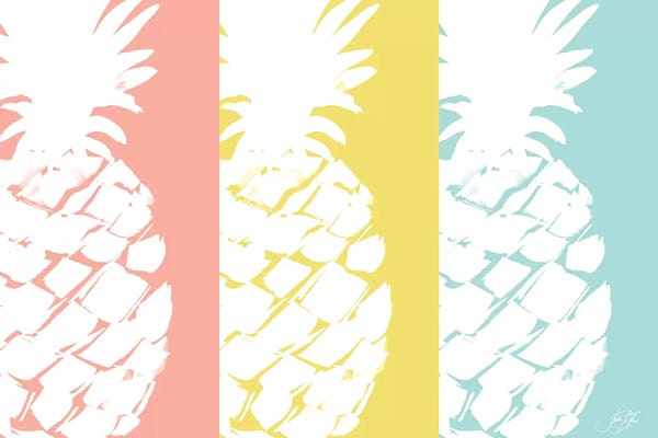 Pop Art Kitchen: Modern Pineapple Trio by Julie Derice