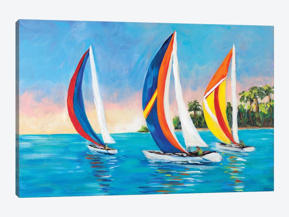 Morning Sails I by Julie Derice 1-piece Canvas Art