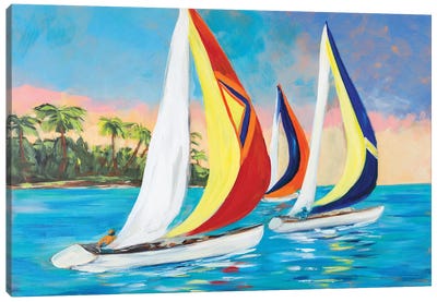 Morning Sails II Canvas Art Print - Julie Derice