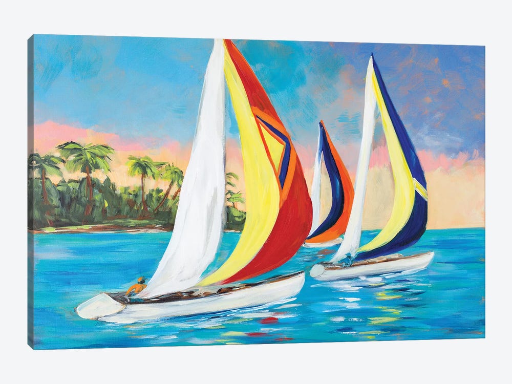 Morning Sails II by Julie Derice 1-piece Canvas Print