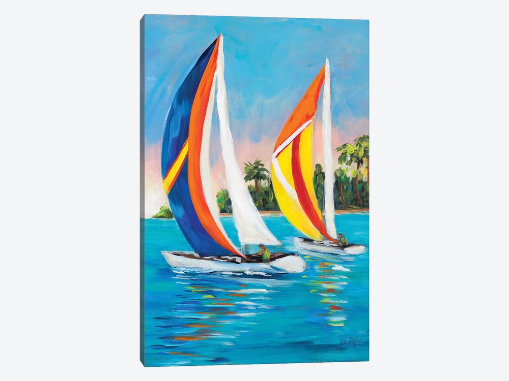 Morning Sails Vertical I by Julie Derice 1-piece Canvas Artwork