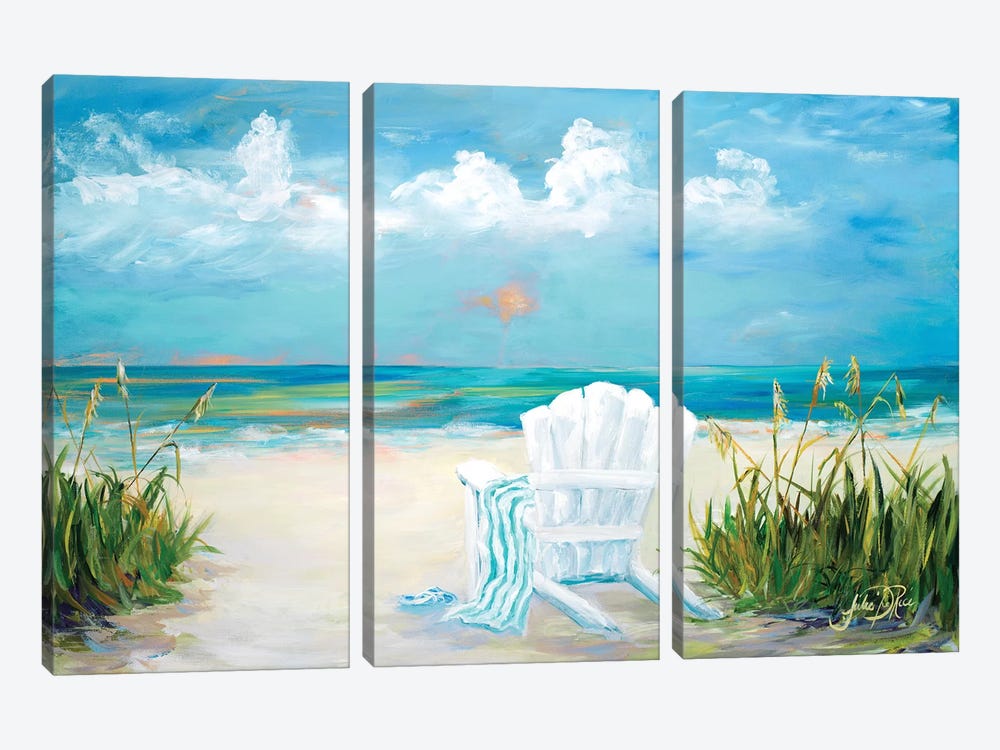 Beach Scene II by Julie Derice 3-piece Canvas Artwork