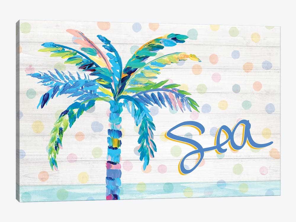 Palm Tree Near The Sea by Julie Derice 1-piece Canvas Print