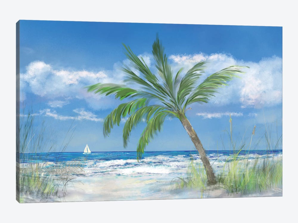 Palm Tree Paradise by Julie Derice 1-piece Canvas Wall Art
